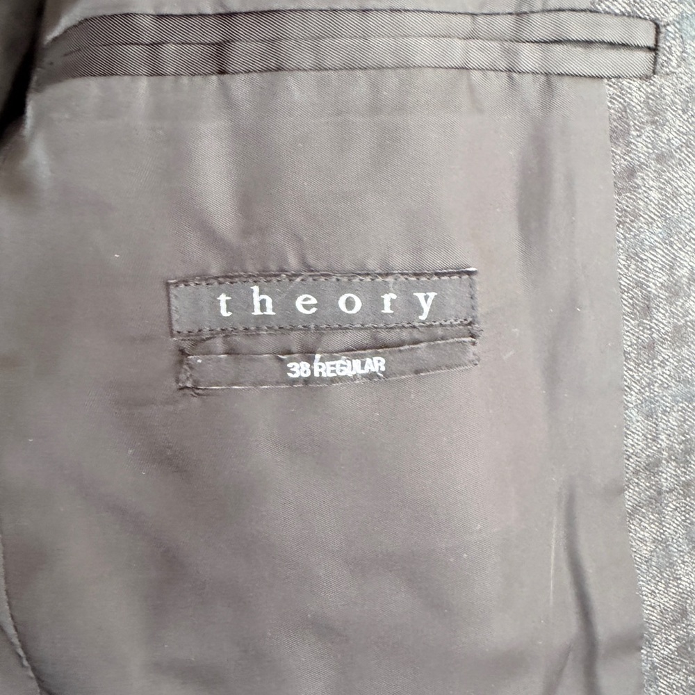 Theory Charcoal Checkered Blazer - Picture 3 of 3